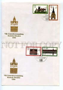 440701 EAST GERMANY GDR 1984 set FDC Exhibition Icomos building Rostov Dresden