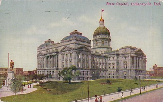 Indiana Indianapolis State Capitol Building 1911