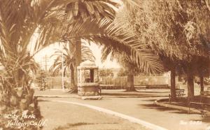 Vallejo California~City Park~Stone Wishing Well~Tennis Courts~1944 RPPC