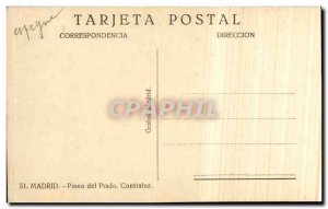 Old Postcard Spain Espana Madrid Spain Paseo del Prado Contraluz