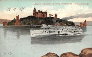 br105549 steamer kingston passing heart island thousands islands  canada