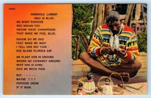 Seminole Lament - Native American Postcard