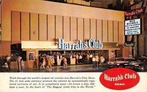 Reno Nevada Harrah's Club Entrance Vintage Postcard AA31052