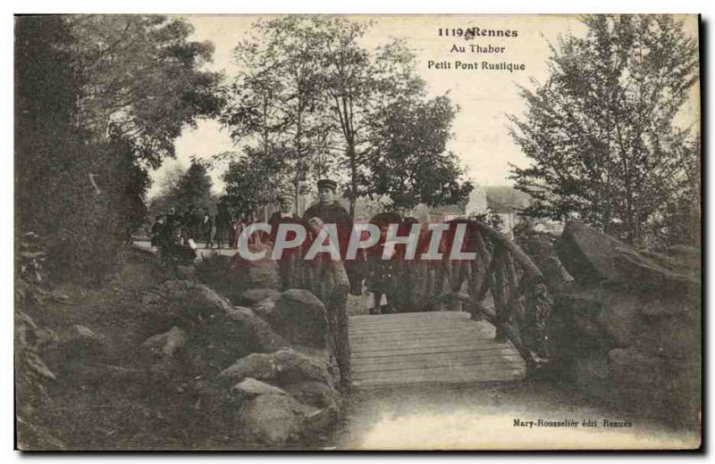 Old Postcard Rennes Tabor Small Rustic Bridge Children