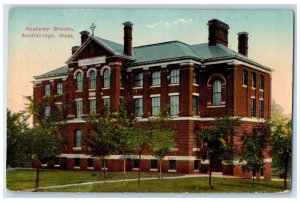 1921 Academy Brochu Building Southbridge Massachusetts MA Vintage Postcard