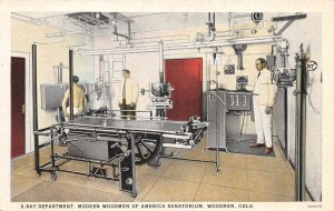 Woodmen Colorado Sanatorium X Ray Department Vintage Postcard AA59619