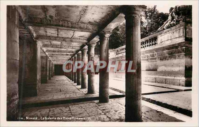 Modern Postcard Nimes Gallery Roman Baths LL