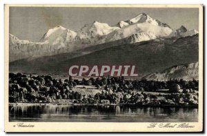 Old Postcard Geneve Mont Blanc