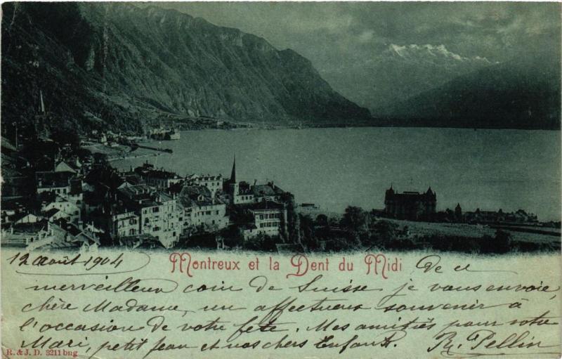 CPA AK MONTREUX et la Dent du Midi SWITZERLAND (704790)