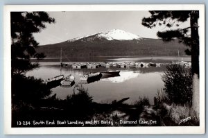 South End Boat Landing Mt. Bailey Diamond Lake OR Sawyer RPPC Photo Postcard