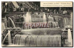 Postcard Old Saint Cloud Park Fountains lower part of the large waterfall Frogs