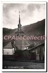 Old Postcard Les Contamines steeple