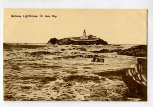 401194 UK St.Ives Bay Godrevy Lighthouse Vintage postcard