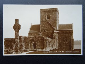 Mull / Isle of Iona CATHEDRAL & ST. MARTINS CROSS c1913 RP Postcard by Valentine