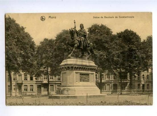 150966 BELGIUM MONS Baudoin de Constantinople Vintage postcard