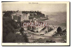 Old Postcard Emerald Coast Dinard Entrance to the Beach and Malouine