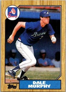 1987 Topps Baseball Card Dale Murphy Atlanta Braves sk2381