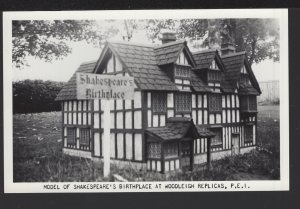 PEI Woodleigh Replicas Model of Shakespeare's Birthplace ~ RPPC
