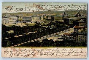 Vienna Austria Postcard Aerial View of City of Vienna 1904 Antique Posted