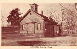 Granby Connecticut School Exterior View Antique Postcard J47467