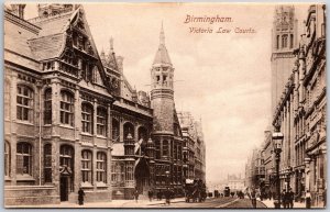 Birmingham Victoria Law Courts England Corporate Street Buildings Postcard