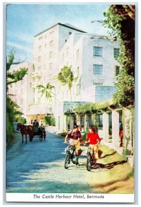 Bermuda Postcard The Castle Harbour Hotel Front Entrance 1955 Vintage Posted