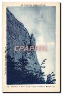 Old Postcard The Virgin of Vercors that dominates the Valley of Saint Martin