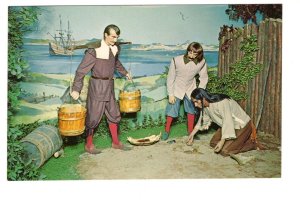 Corn Planting with Indians, Plymouth National Wax Museum, Massachusetts,