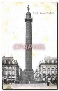 Old Postcard Paris Vendome Column