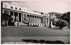 Parliament Building, Wellington, New Zealand, Early Real Photo Postcard