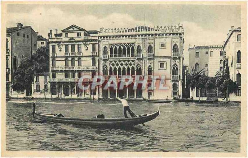 Postcard Old House Venezia gold