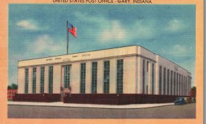 Vintage Postcard United States Post Office Gary Indiana Fort Wayne Printing Co.