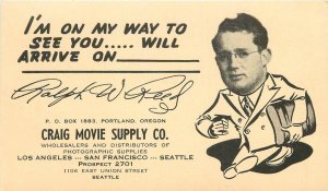 Postcard 1930s advertising Craig movie supply undivided 23-9907