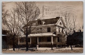 Green Bay WI RPPC Home of George & Katherine 1908 To Newtonville MA Postcard W27