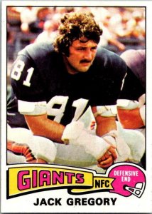 1975 Topps Football Card New York Giants Jack Gregory Defensive End sk4856