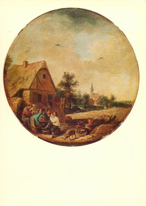 David Teniers le Jeune paysage avec taverne Postcard