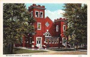 E22/ Glasgow Kentucky Ky Postcard c1940s Methodist Church Building