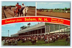 Greetings From Salem New Hampshire NH, Home Of The Sweepstakes Banner Postcard 