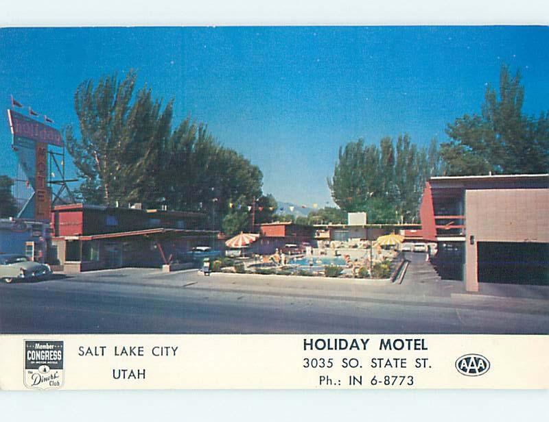 Unused Pre-1980 MOTEL SCENE Salt Lake City Utah UT HJ8804