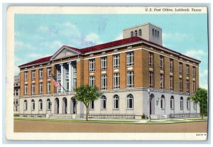 1947 US Post Office Building Street View Lubbock Texas TX Vintage Postcard