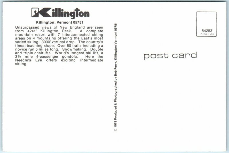 Postcard - Killington, Vermont 