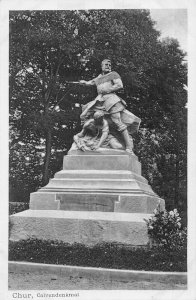 Switzerland Chur Calvendenkmal Monument vintage postcard