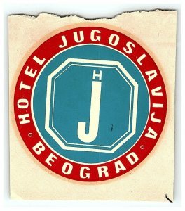 Hotel Jugoslavija Beograd Luggage Label Sticker Poster