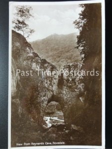 Derbyshire REYNARDS CAVE - DOVEDALE - Old RP Postcard by Kingsway S3142