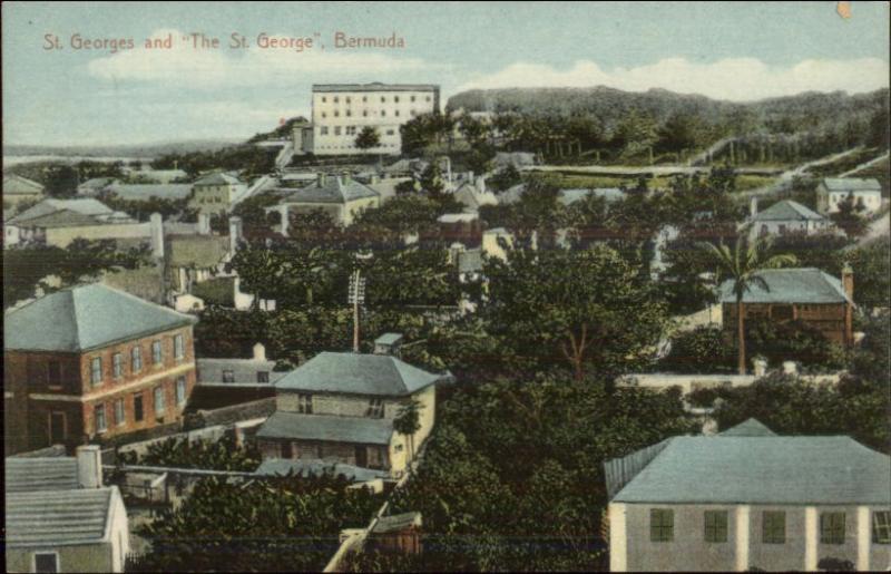 Bermuda St. Georges & The St. George c1910 Postcard