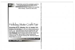 Holiday State Craft Fair Modern Advertising Postcard PA