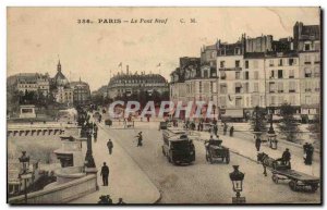 Old Postcard Paris Pont Neuf