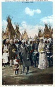 Painting of King Edward's Visit the Wild West Show in london 1903, Indian Unu...