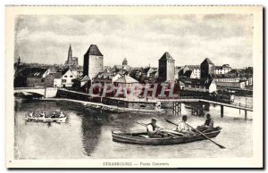 Postcard Strasbourg Old Bridge Boat Covers