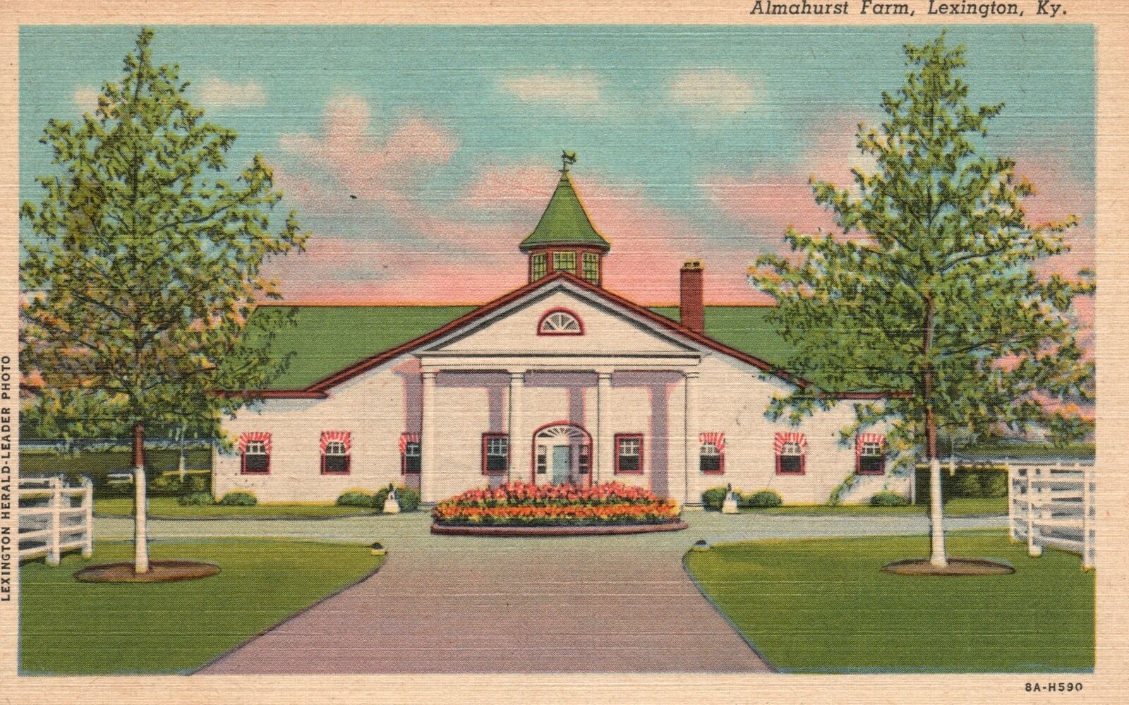 Vintage Postcard Almahurst Farm Landscape Ground Front Lexington